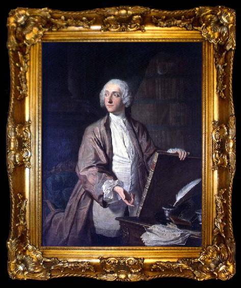framed  Aved, Jacques-Andre-Joseph Portrait of Victor de Riqueti, ta009-2